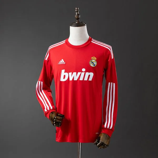 Camiseta de fútbol Real Madrid 2011/12 VISITANTE MANGA LARGA VERSION FAN